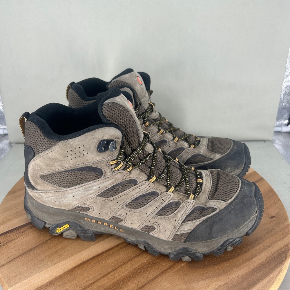 Merrell Moab 3 Mid Hiking Boots Mens 15 Walnut Brown Vibram Sole Trail Outdoor